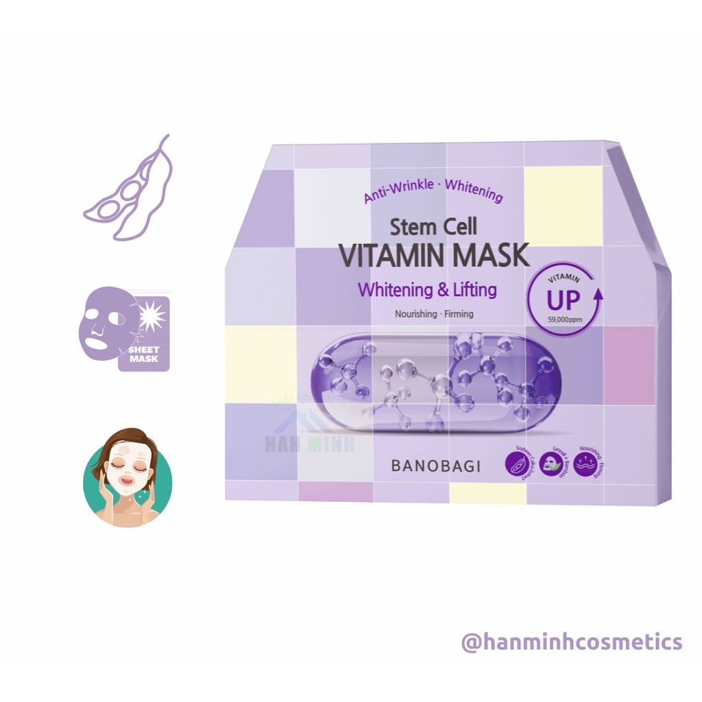 Mặt Nạ Banobagi Stem Cell Vitamin Mask_Whitening & Lifting